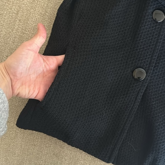 St. John Caviar Long Sleeve Texture Waffle Black Knit Blazer Jacket Size 10 - Picture 3 of 7
